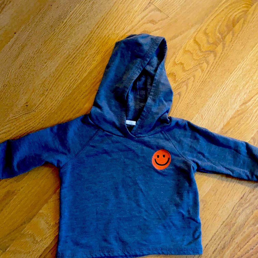 Grey smiley hoodie